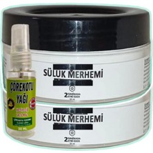 Adale Kas Sızıları Için Sülük Merhemi Bakım Kremi 2X50 Ml+30 ml Çörek Otu Yağ ile