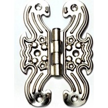 Buğz Dekoratif, Sac Kelebek Menteşe - Büyük, Nikel, 1 Adet