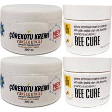 Çörek Otu Kremi Xl Boy Vücut Adale Sızıları Için 2X200 Ml+Bee Cure Krem 2X150 ml