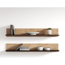Dekoratif 2 Adet Atlantik Çam Siyah Çerçevelik, Duvar Rafı, Baharatlık, Montessori Raf 2 Decorative Frame, Wall Shelf, Spice Rack, 1 Piecemontessori Shelf1