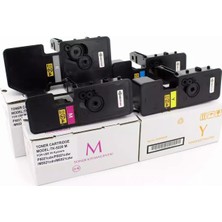 Kyocera Ecosys M5521CDN TK-5220 Chipli 4 Renk Ithal Muadil Toner Seti - Siyah 1.200 Sayfa / Renkliler 1.200 Sayfa
