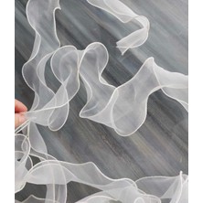 Duck Hoby Fırfırlı Tül Organze Kurdele 2 mt (7cm x 2mt), Çiçek Malzemesi, Gelin Buketi, Bohça Misinalı Fırfır