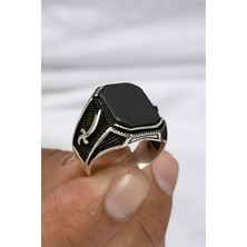 Zülfikar Kılıç Motifli Gümüş Erkek Yüzük