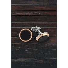 Silverplus Gümüş Siyah Onix Taşlı Kol Düğmesi
