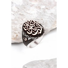 Silverplus Gümüş Edep Yahu Yazılı Erkek Yüzük