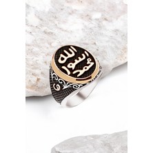 Silverplus Gümüş Mührü Şerif Yanları Vavlı Erkek Yüzük