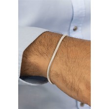 Yılan Zincir Gümüş Erkek Bileklik