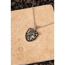 925 Ayar Gümüş Ayyıldız Motifli Kurt Erkek Kolye