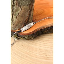 Silverplus İsimli Taşlı Plaka Gümüş Çocuk Künye