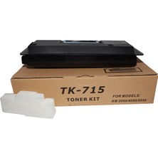 Kyocera KM-4050 TK-715 Chipli Siyah Ithal Muadil Toner - 34.000 Sayfa
