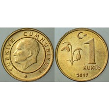 Türkiye Cumhuriyeti 1 Kuruş 2017 Çilaltı.