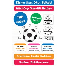 188 Adet Kişiye Özel Okul Etiketi | Kalem Defter Kitap Için Isim Yazılabilir Sticker Seti Model:10