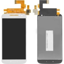 Motorola Uyumlu Moto G4 LCD Ekran Beyaz Çıtasız
