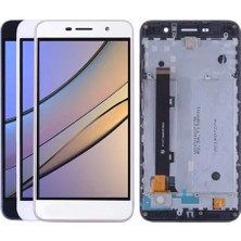 Huawei Uyumlu Y6 Pro LCD Ekran Beyaz Çıtalı