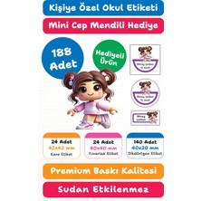 188 Adet Roblox Pembe Kişiye Özel Okul Etiketi Kalem Defter Kitap Isimlik Sticker Seti M28