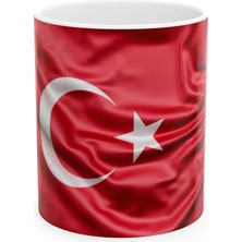 Türk Bayrağı Desenli Baskılı Kupa
