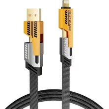 Pd 27W Hızlı Şarj Kablosu – Iphone, Samsung, Xiaomi, Huawei Uyumlu 4 In 1 Çoklu Kablo