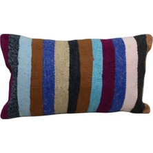 Yeni El Dokuma Dekoratif Lumbar Kilim Kırlent Yastık Kılıfı 6102