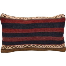 Yeni El Dokuma Dekoratif Lumbar Kilim Kırlent Yastık Kılıfı 6100