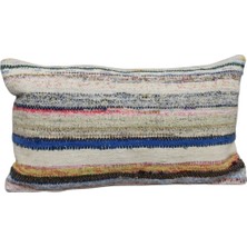 Yeni El Dokuma Dekoratif Lumbar Kilim Kırlent Yastık Kılıfı 6108