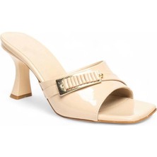 Sief Bej Rugan Topuklu Terlik