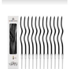 6'lı Kıvrımlı Mum 15CM,SPİRAL Mum,kıvrık Mum