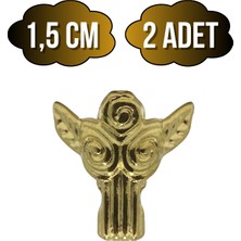 Melek 1.5cm Metal Ayak Çeyiz ve Hediye Kutusu Mobilya Ayağı(1.5cm)(Altın)