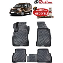Rizline Fiat Doblo 2015-2022 Arası Havuzlu Paspas Siyah