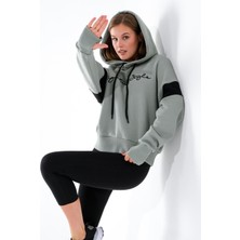 Moda Motley 724512_KADIN Kapüşonlu Oversize Sweatshirt