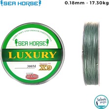 Sea Horse Luxury X9 Ip Misina 0.18MM 17.30KG 300MT Yeşil