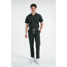 Lizy Nolan Erkek Fermuarlı Hemşire Doktor Üniforma Takım Scrubs Takım Hastane Forması