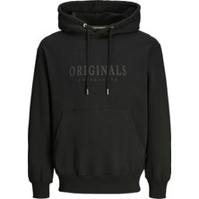 Jack Jones Original Yazılı Erkek Kapüşonlu Sweatshirt 12270541