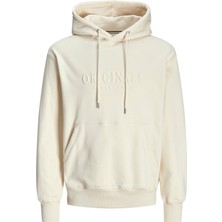 Jack Jones Original Yazılı Erkek Kapüşonlu Sweatshirt 12270541