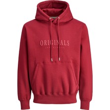Jack Jones Original Yazılı Erkek Kapüşonlu Sweatshirt 12270541