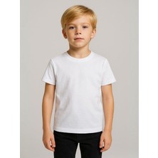 Çocuk Pamuklu Basic Kısa Kollu T-Shirt