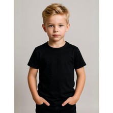 Çocuk Pamuklu Basic Kısa Kollu T-Shirt