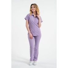 Lizy Uniform Asteria  Kadın Fermuarlı Hemşire Doktor Üniforma Takım Scrubs Takım Hastane Forması