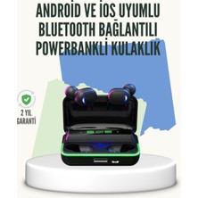 E10 Powerbank Şarjlı Bluetooth 5.1 Kulaklık Spor ve Oyun Için