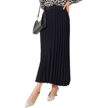 Kadın Krep Piliseli Lastikli Etek  BGL-ST04349