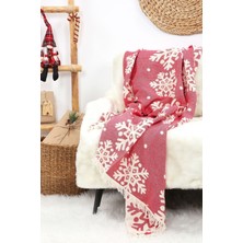 4 Kat Müslin Pike Tek Kişilik %100 Pamuklu Jakarlı Yatak Örtüsü Tv Battaniyesi 140X200 Kar Tanesi