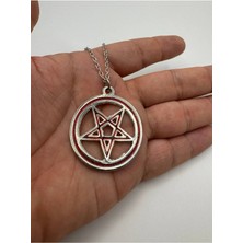 Pentagram Rock Metal Grup Desen Unisex Kolye – Metal  Zincirli, Gotik & Mistik Metal Takı