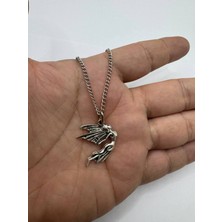 Uçan Peri Desen Metal  Zamak Kaplama Kadın Kolye – Şık ve Zarif Takı