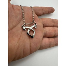 Ölümcül Çalgılar Şehir Kemikleri Desen Unisex Kolye – Metal  Zincirli Metal Takı