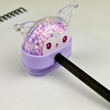 Hazneli ve Pastel Renkli Kulaklı Kalemtıraş – Okul Alışverişi Mikro Kırtasiye Ürünleri Için Renkli Köpük Boncuklu Sevimli Model