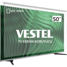 Vestel 50UV9750 Tv Ekran Koruyucu - Vestel 50" Inç 126 cm 4K Ultra Hd Smart Vidaa  Kırılmaz Ekran Koruyucu