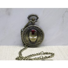 Iron Man Tasarımlı Köstekli Saat