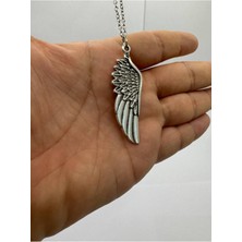 Kartal Melek Kanadı Desen Tek Kanatlı Unisex Kolye – Güç, Özgürlük ve Koruma Temalı Aksesuar