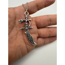 World Of Warcraft Temalı Efsanevi Kılıç Desen Unisex Metal Kolye – Metal  Zincirli Fantastik Takı