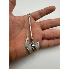 Viking Savaş Balta Desen Kolye – Metal  Zincirli Zamak Kaplama Unisex Gotik Aksesuar