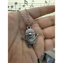 Eğlenceli Minyonlar Desen Kolye Metal  Zincirli | Animasyon Temalı Unisex Takı
